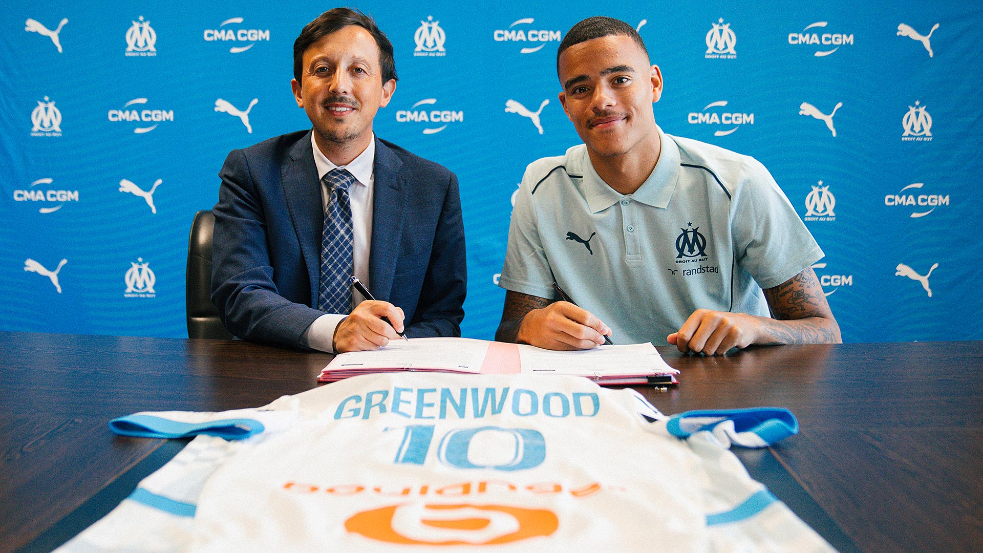 Pablo Longoria et Mason Greenwood